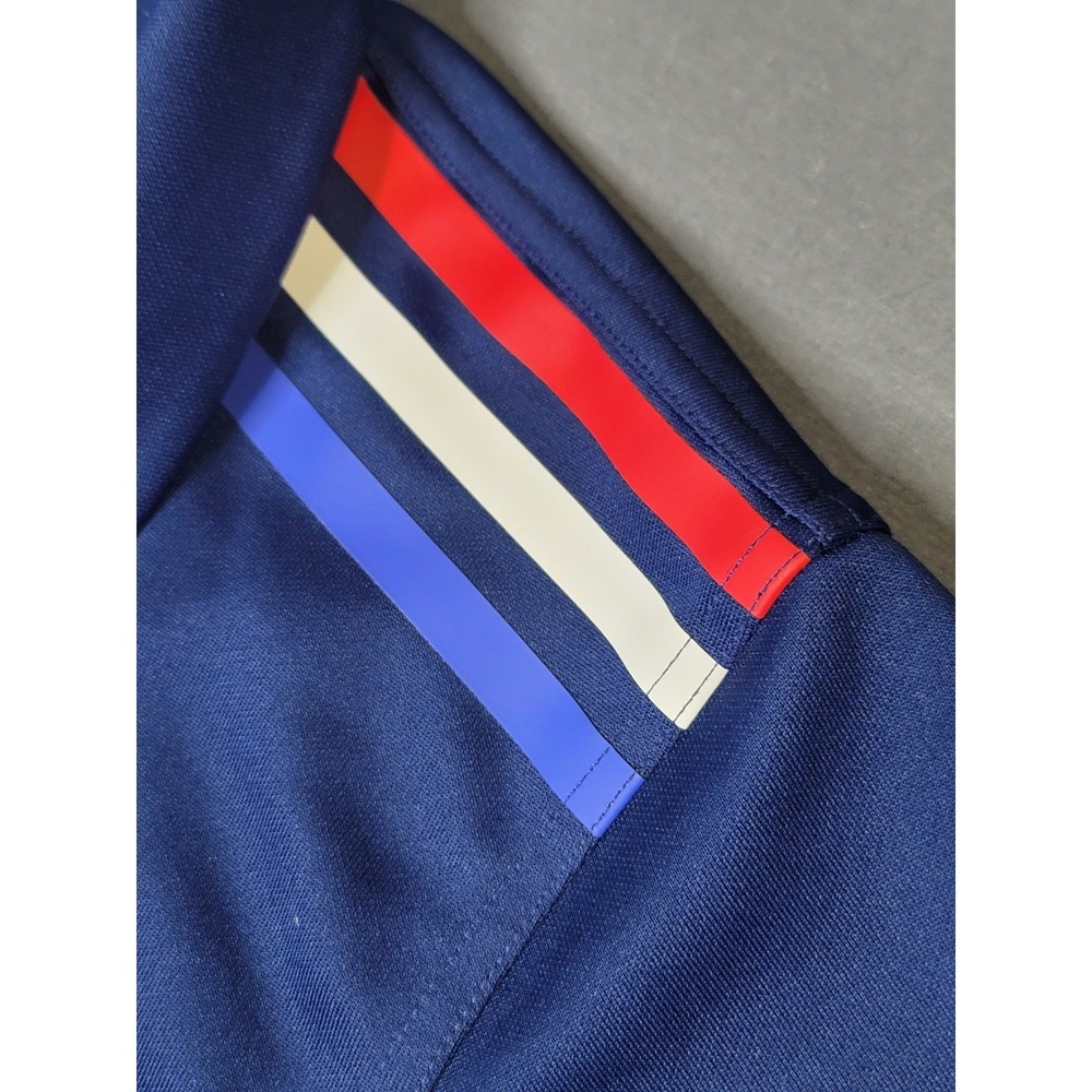 Adidas France Rugby Jersey Mens Large Blue Altrad Polo Shirt - Picture 4 of 10